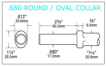 680 round shank oval collar