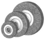 Brosses métalliques circulaires à fils ondulés